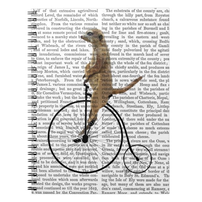 Meerkat på Black Penny Farthing Anteckningsbok (Framsidan)