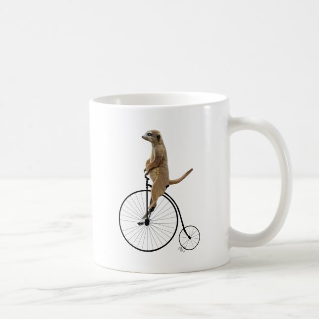 Meerkat på Black Penny Farthing Kaffemugg (Höger)
