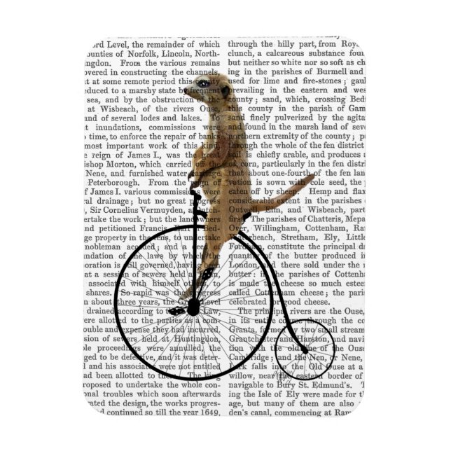 Meerkat på Black Penny Farthing Magnet (Vertikal)