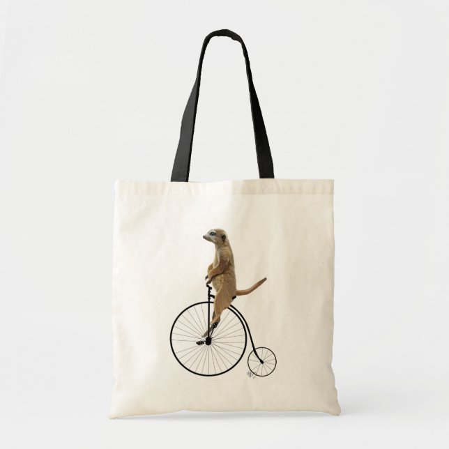 Meerkat på Black Penny Farthing Tygkasse (Framsidan)