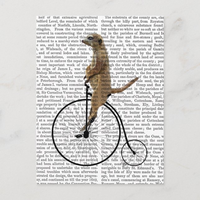 Meerkat på Black Penny Farthing Vykort (Framsida)
