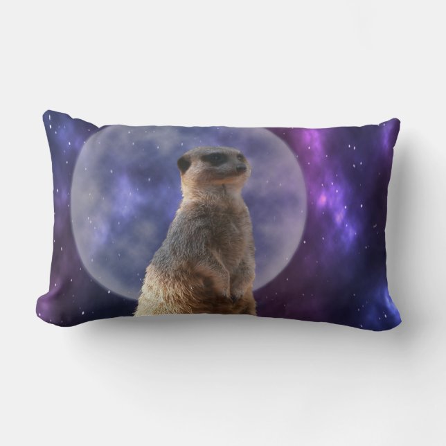 Meerkat på Blue Moonlight Nattur, Lumbarkudde (Framsida)