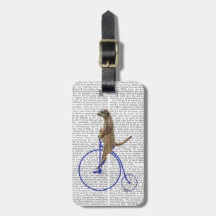 Meerkat på Blue Penny Farthing Bagagebricka