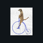 Meerkat på Blue Penny Farthing Canvastryck<br><div class="desc">Children's</div>