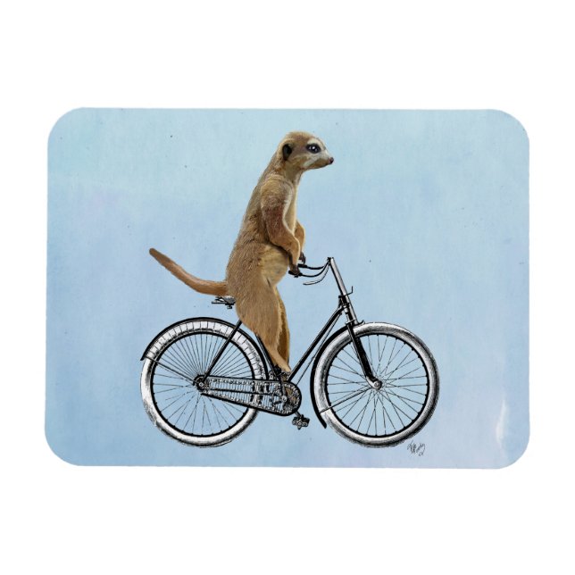 Meerkat på cykel 2 magnet (Horisontell)