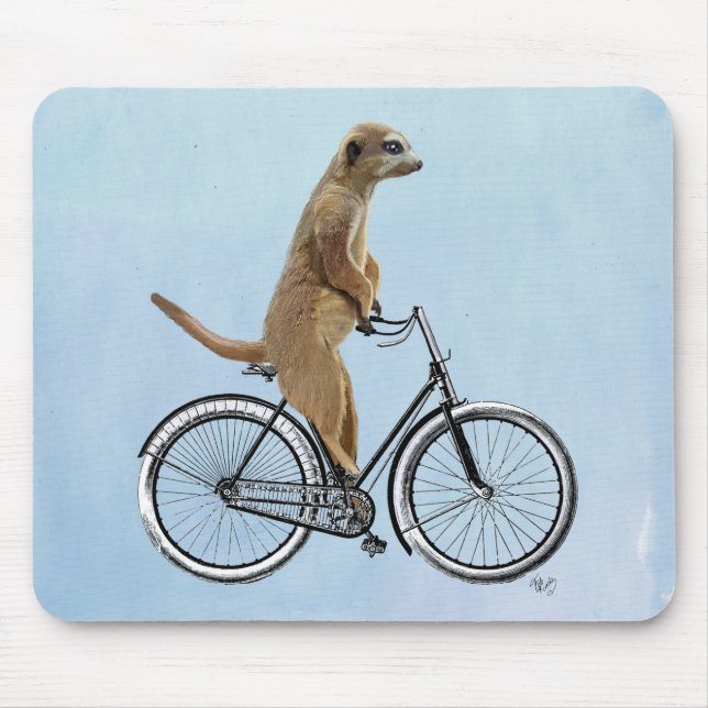 Meerkat på cykel 2 musmatta (Framsidan)