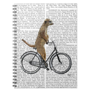 Meerkat på cykel anteckningsbok med spiral