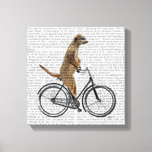 Meerkat på cykel canvastryck
