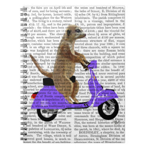 Meerkat på Lilac Moped Anteckningsbok Med Spiral