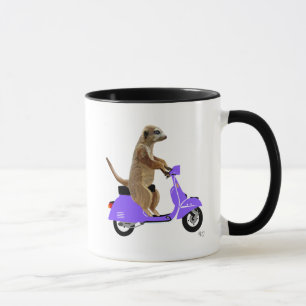 Meerkat på Lilac Moped Mugg
