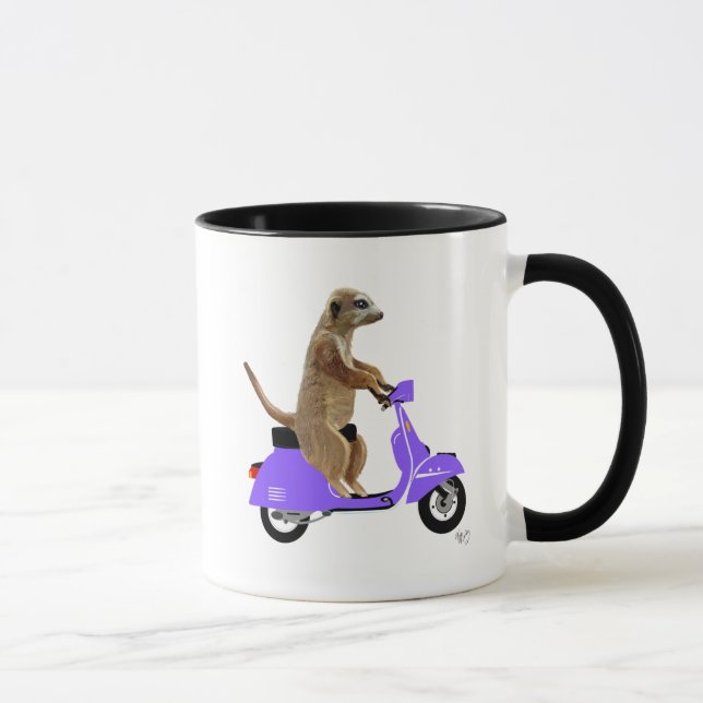 Meerkat på Lilac Moped Mugg (Höger)
