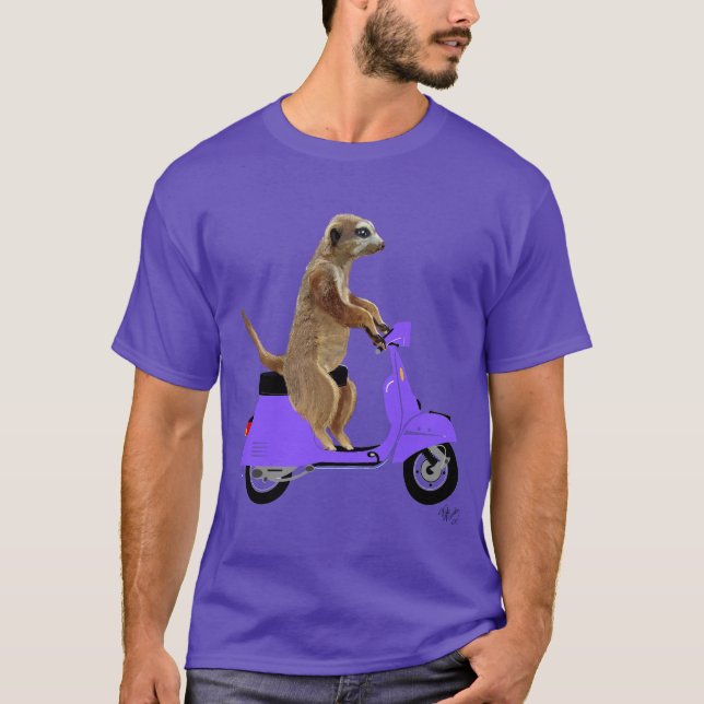 Meerkat på Lilac Moped Tee (Framsida)
