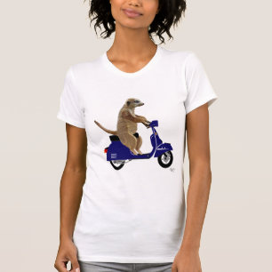 Meerkat på Mörk blått Moped T Shirt