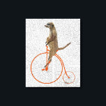 Meerkat på Orange Penny Farthing Canvastryck<br><div class="desc">Children's</div>