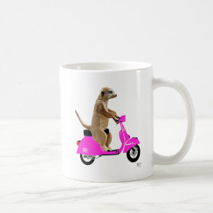 Meerkat på Rosa Moped Kaffemugg