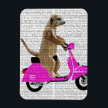 Meerkat på Rosa Moped Magnet<br><div class="desc">Children's</div>