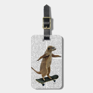 Meerkat på Skateboard 2 Bagagebricka