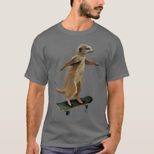 Meerkat på Skateboard 2 Tee Shirt