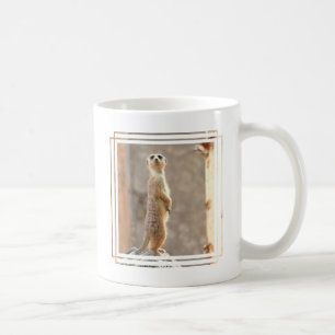 Meerkat på uppmärksamhetkaffemuggen kaffemugg