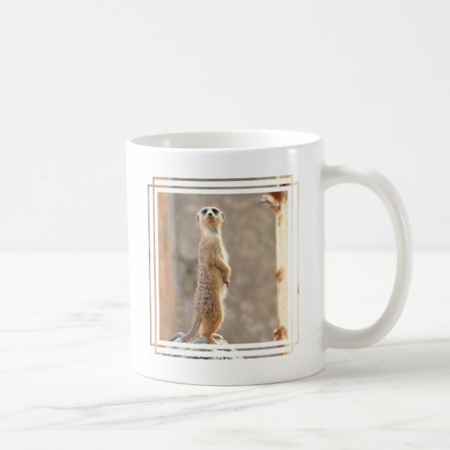 Meerkat på uppmärksamhetkaffemuggen kaffemugg (Höger)
