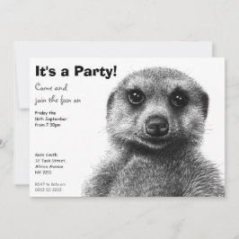 Meerkat partyinbjudan inbjudningar