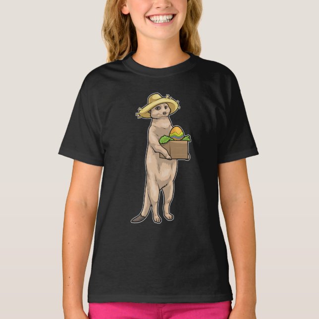 Meerkat Påsk Påskägg Bonde T Shirt (Framsida)