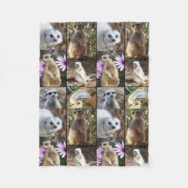 Meerkat Photo Collage, Small Fleece Blanket. (Framsidan)