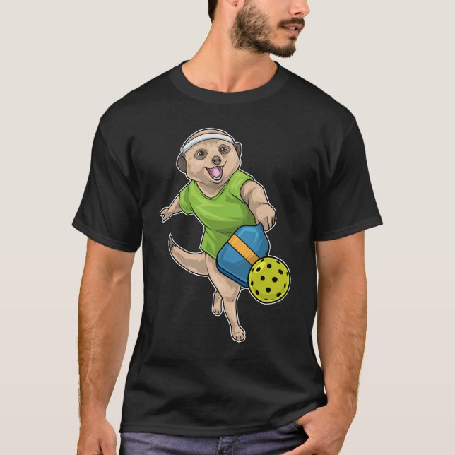 Meerkat Pickleball T Shirt (Framsida)