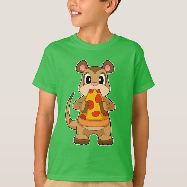 Meerkat Pizza T Shirt (Framsida)