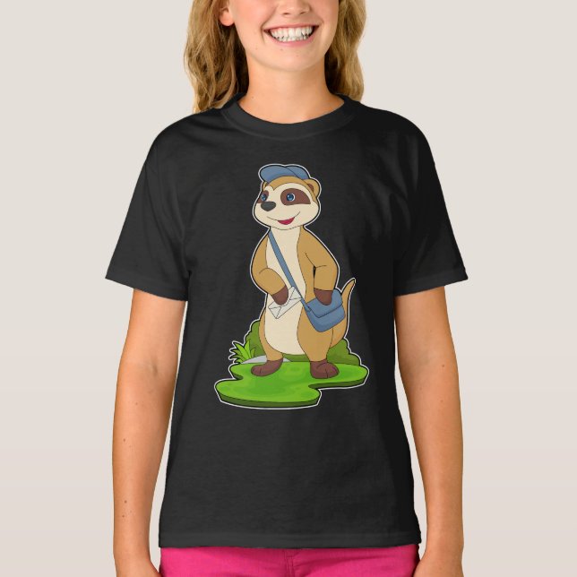 Meerkat Postman Brev T Shirt (Framsida)