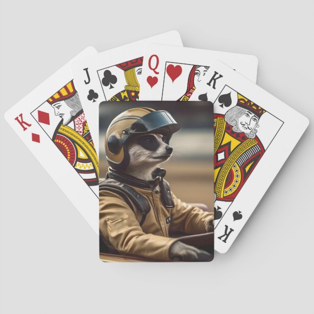 Meerkat Professionell Tävla Car Driver, Casinokort (Baksidan)