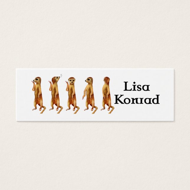 Meerkat-profilkort Litet Visitkort (Framsidan)