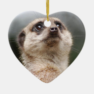 Meerkat prydnad julgransprydnad keramik