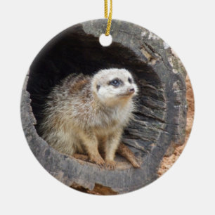 Meerkat prydnad julgransprydnad keramik
