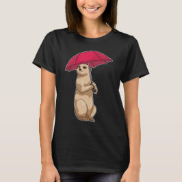 Meerkat Rain Umbrella T Shirt