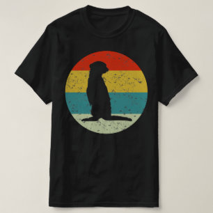 meerkat retro vintage silhouette 70s t shirt