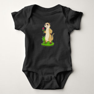 Meerkat Rosa Blomma T Shirt