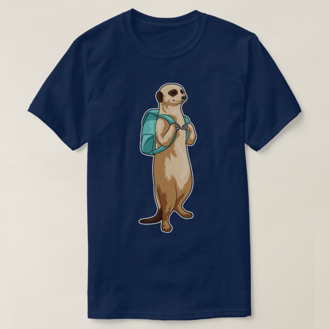 Meerkat School Bag T Shirt (Design framsida)