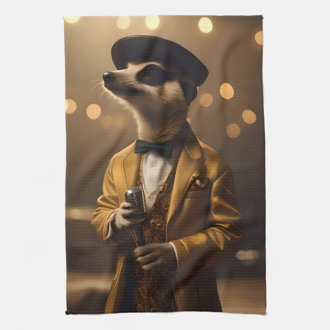 Meerkat Sinatra Kökshandduk (Vertikal)