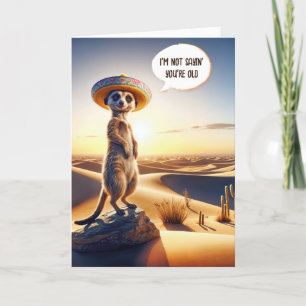 Meerkat skaffar gammal födelsedag Humor Kort