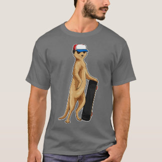 Meerkat Skater Skateboard Sports T Shirt