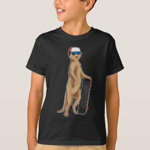 Meerkat Skater Skateboard Sports T Shirt