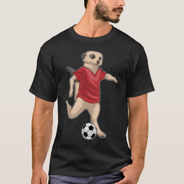 Meerkat Soccer-spelare T Shirt (Framsida)