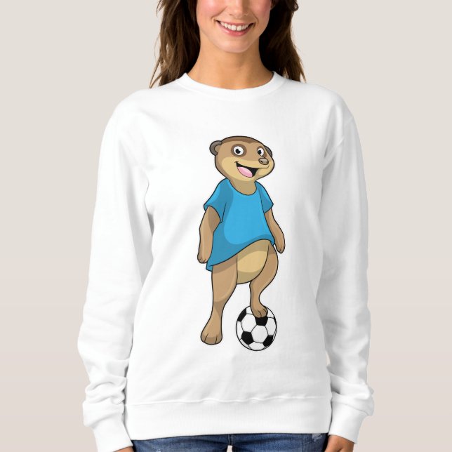 Meerkat som fotbollsspelare med fotbollsspelare t shirt (Framsida)