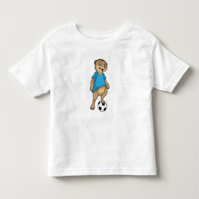 Meerkat som fotbollsspelare med fotbollsspelare t shirt (Framsida)