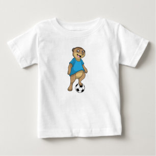 Meerkat som fotbollsspelare med fotbollsspelare t shirt