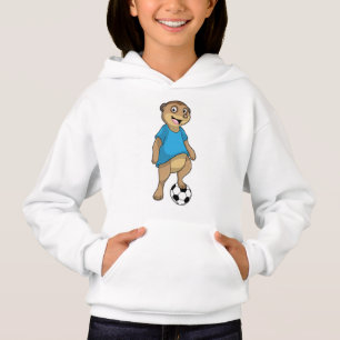 Meerkat som fotbollsspelare med fotbollsspelare t shirt