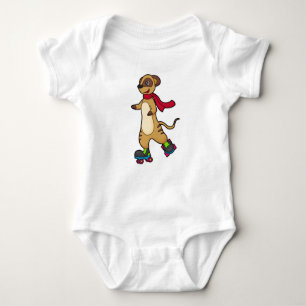 Meerkat som Skater med rullskridskor T Shirt