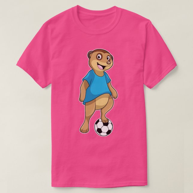 Meerkat som spelare med fotbollsspelare t shirt (Design framsida)