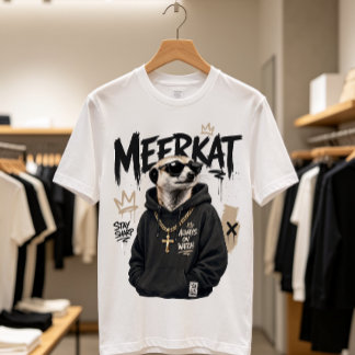 Meerkat Stay Sharp – Cool Streetwear Djurkonst T Shirt
